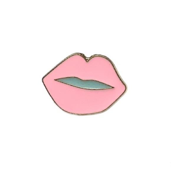Baubl’d Jewelry - Pink Lips Kiss Enamel Pin Brooch